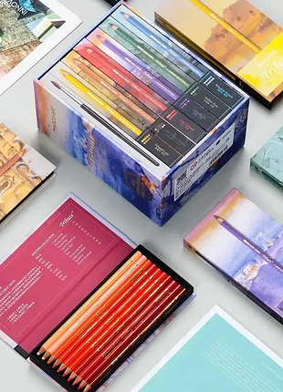 Набор акварельных карандашей marco tribute masters collection 60 цветов в металлическом боксе