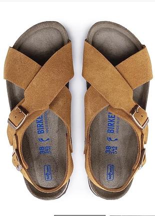 Анатомические сандалии birkenstock tulum soft footbed из замши и кожи