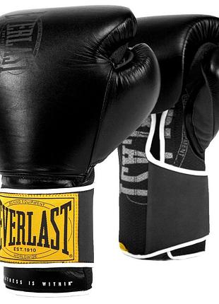 Боксерські рукавиці everlast 1910 classic training glove чорний уні 12 унцій