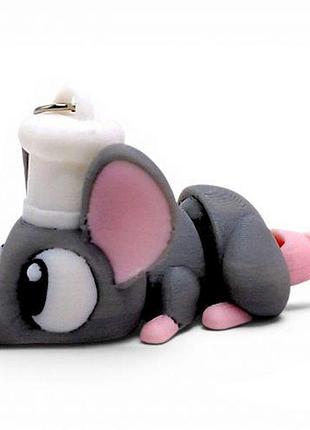 3d брелоки "cute chef mouse ratatouille / мышка рататуй", keychain, 3d печать