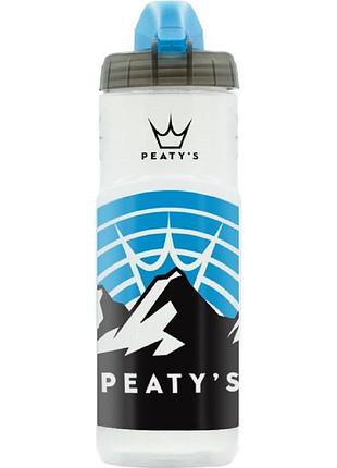 Фляга peaty's x fidlock lockin bottle, mountains / clear, 600ml