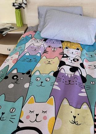 Постельное белье бязь голд. котики