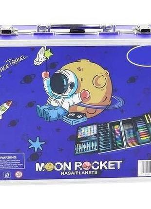 Набор для рисования moon rocket в чемодане 3 яруса 133 предмета (430199bl)