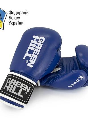 Боксерські рукавички knock ліцензовані федерацією боксу україни green hill