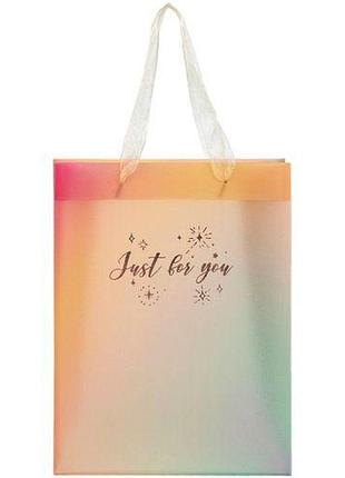 Пакет пластиковий подарунковий 25х19 см, just for you-4