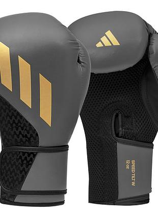 Боксерские перчатки adidas speed tilt 200 | серый/золотой | tlt200tg