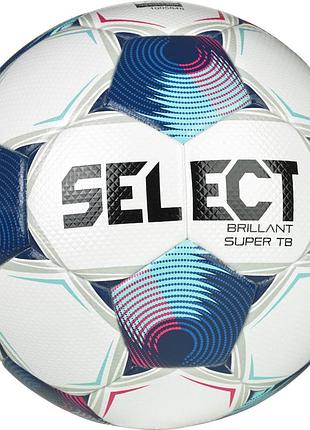Мяч футбольный select brillant super fifa tb v25 белый, голубой уни 5