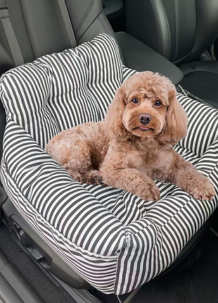 Автокресло-лежанка в машину для собак и кошек newpet 2в1 — автомобильное кресло с надёжной фиксацией и страховочным ремешком с