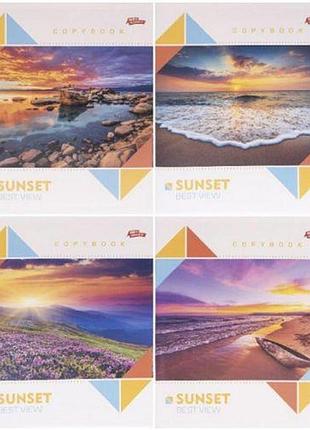 Зошит 60 л кл клітка "sunset" "мішти здійснюються" (12 екземплярів, мікс)