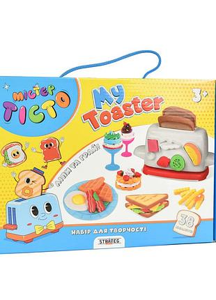 Набор для лепки strateg мистер тесто my toaster (41023)