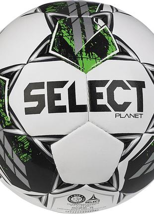 Мяч футбольный select planet v23 белый, зеленый уни 5