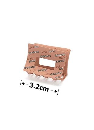 Заколка-краб для волос из металла матовая (15780) вариант 03