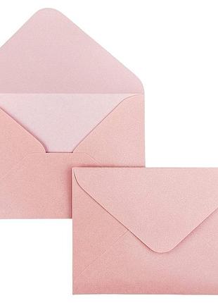 Конверты розовые 13*9.3 см бумажные "simple color" (упаковка 20 шт)