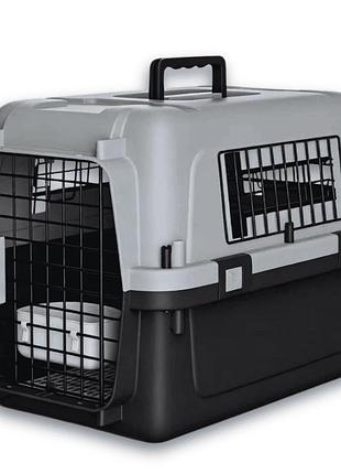 Контейнер для авиа перевозок животных airpet 50 iata 50×33.5×34 см переноска для кошек и собак до 11 кг с двухфазным креплением,