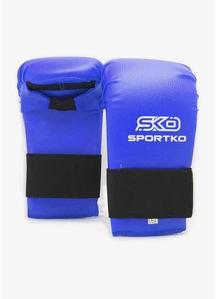 Накладки для карате sportko нк-2 кожвинил, накладки для карате, синий