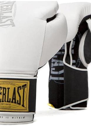 Боксерські рукавиці everlast 1910 classic training glove білий уні 12 унцій