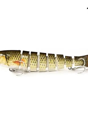 Воблер swimbait (свімбейт) 14см, 19г, складовий шумовий 8-секційний