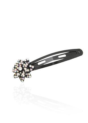 Шпилька-хлопавка для волосся зі стразами (14713) варіант 01