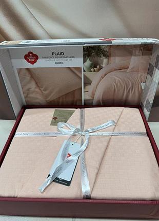 Постільна білизна жакард ранфорс cotton box полуторний розмір somon