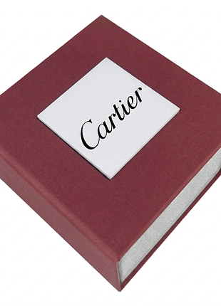 Подарочная упаковка для часов cartier, коробка-футляр с подушкой, бордовая с белым ( ibw108-17ko )