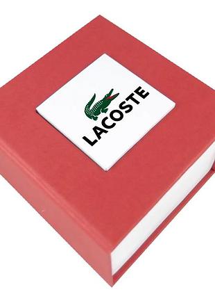 Подарочная упаковка для часов lacoste, коробка-футляр с подушкой, красная с белым ( ibw108-13ro )