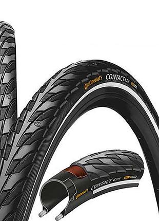 Покрышка continental contact 28" | 700 x 42c | 28 x 1.60 черная, не складная, светоотражающая