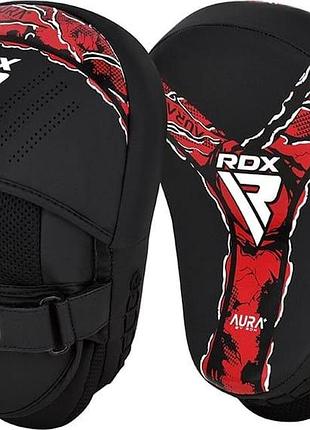 Лапы rdx focus pad new aura f17 черный, красный уни one size