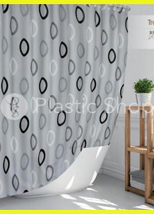 Шторка для ванной комнаты tropic grey circle