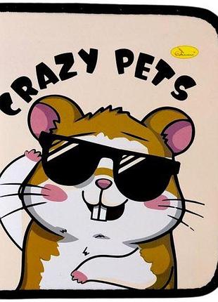 Папка для тетрадей на молнии "crazy pets"
