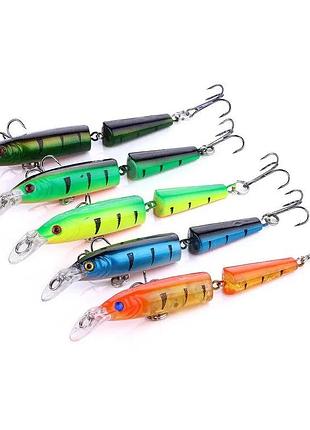 Складені воблери minnow jm002 10,5 см 9 г – набір 5 шт для ловлі хижої риби