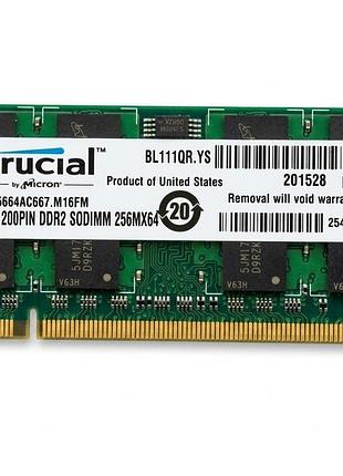 Crucial 2gb ddr2 667mhz ct25664ac667 оперативная память 2 гб ддр2 667 мгц для ноутбука