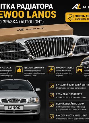 Решетка радиатора daewoo lanos нового образца (autolight)