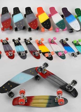 Скейт пенни борд с 40309 (8) best board, выдаётся только микс видо, всвет, доска=56см, колёса pu d=6см, 8