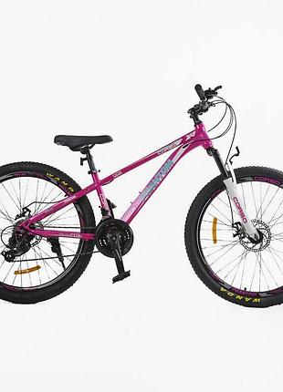 Велосипед спортивный corso 26" дюймов «phantom» ph-26702 на рост 135-165 см