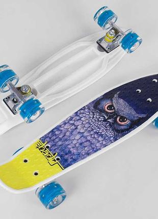 Скейт пенни борд s 29855 (8) best board, 1 вид в ящике, колеса pu светятся, d=4.5 см, доска=55 см