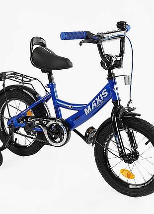 Велосипед 14" дюймів 2-х колісний "corso" maxis cl-14722 (1) ручне гальмо, дзвіночок, сидіння з ручкою, додаткові колеса, зібраний