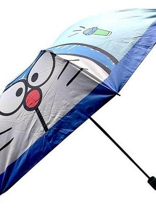 Зонтик "sanrio" doraemon / дораэмон d=95 см, длина 26 см, 8 спиц, чехол, в пакете (синяя)