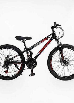 Велосипед спортивный corso «primary» 24" дюйма prm-24104 с 21 скоростью