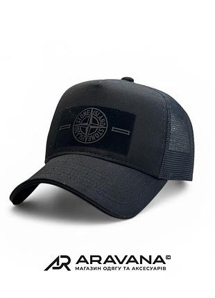 Бейсболка з сіткою « stone island black patch | ss’26 "55-56