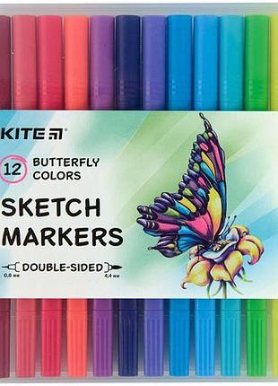 Скетч маркери, набір 12 шт. butterfly