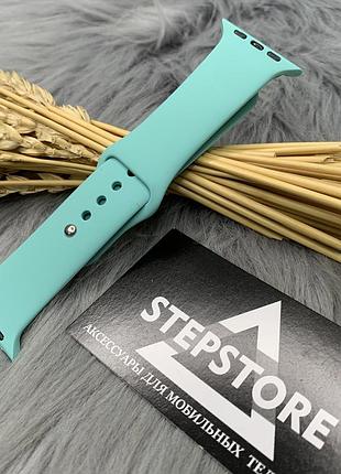 Ремінець s-m силіконовий для apple watch 42 44 45 49 ultra mm series 1 2 3 4 5 6 7 se браслет turquoise