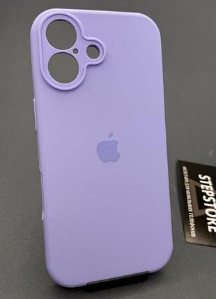 Чехол для iphone 17 silicone case с микрофиброй закрытым низом силиконовый закрытая камера сиреневый (viola)