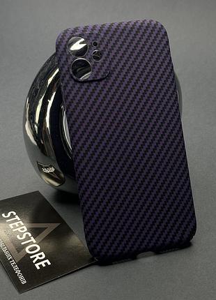 Чехол для iphone 11 карбоновый ультратонкий противоударный с закрытой камерой carbon