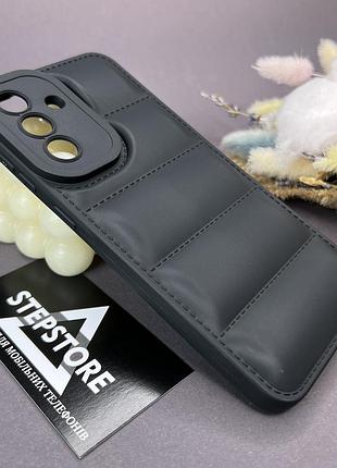 Чехол-пуховик для samsung a56 (а566) силиконовый объемный с закрытой камерой противоударный