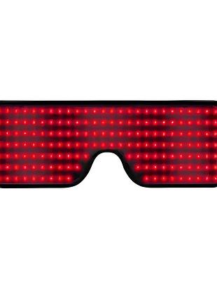 Красные светодиодные очки resteq со встроенным аккумулятором — led-очки для вечеринок и шоу, usb зарядка, 8 режимов свечения