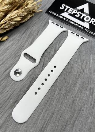 Ремешок m-l силиконовый для apple watch 38 40 41 mm мм series 1 2 3 4 5 6 7 se браслет для смарт часов 16. white