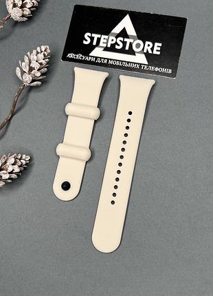 Ремінець силіконовий для xiaomi redmi watch 4/5/6 на кнопці кольоровий однотонний браслет 10. молочний
