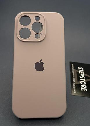 Чохол silicone case для iphone 16 pro full camera з мікрофіброю закритим низом камерою силіконовий 7. сірий (lavander)