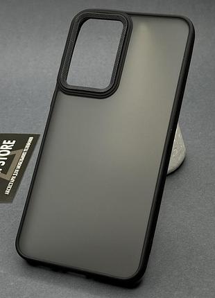 Чехол для samsung a37 (a376) матовый противоударныйс усиленной защитой камеры прозрачный затемнены