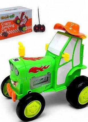 Трактор, що танцює на радіокеруванні "crazy car" зелений